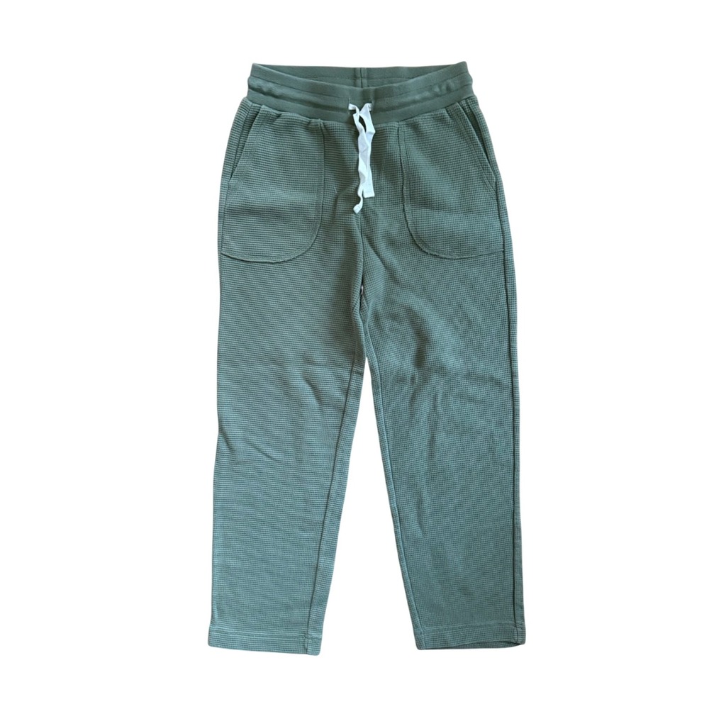 Madewell MWL Waffle Knit Sweatpants Sage Green XS Lounge Dorm Travel Casual Boho